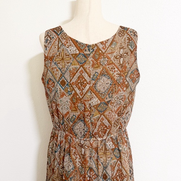Coldwater Creek Patchwork Print Metallic Accent Maxi Dress - Picture 5 of 9